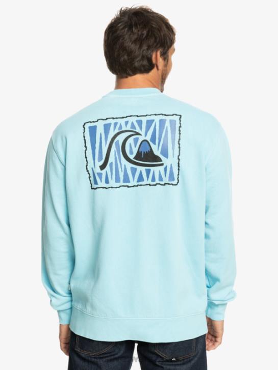 mężczyźni Quiksilver neonowa bluza z kapturem 4DBV1057 niebieskie niebo