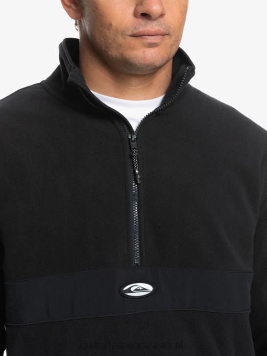 mężczyźni Quiksilver polar z zamkiem błyskawicznym Saturn 4DBV1561 czarny