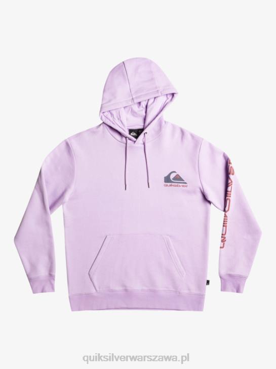 mężczyźni Quiksilver polarowa bluza z kapturem i logo omni 4DBV1031 pastelowy liliowy