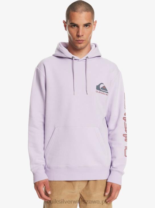 mężczyźni Quiksilver polarowa bluza z kapturem i logo omni 4DBV1031 pastelowy liliowy
