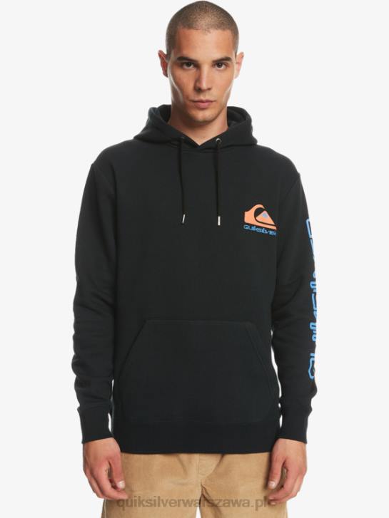 mężczyźni Quiksilver polarowa bluza z kapturem i logo omni 4DBV1032 czarny