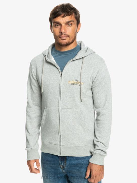mężczyźni Quiksilver rozpinana bluza z napisem 4DBV1148 jasnoszary wrzos