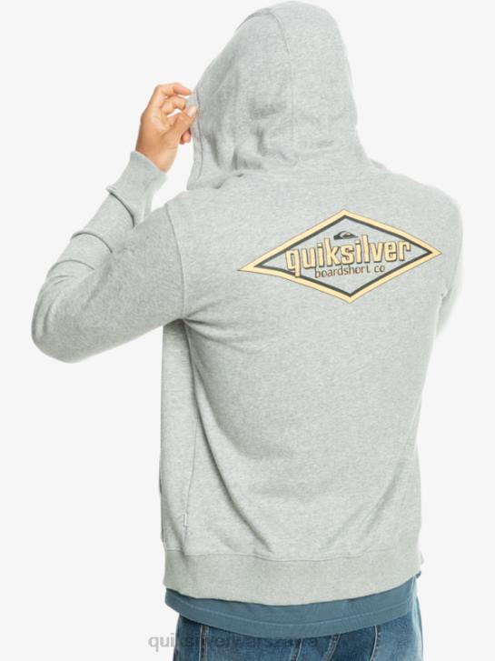 mężczyźni Quiksilver rozpinana bluza z napisem 4DBV1148 jasnoszary wrzos