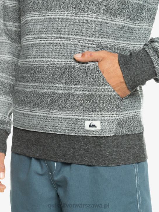 mężczyźni Quiksilver świetna bluza z kapturem firmy Otway 4DBV580 czarny pasek