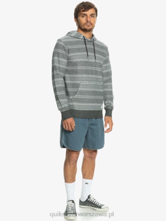 mężczyźni Quiksilver świetna bluza z kapturem firmy Otway 4DBV580 czarny pasek