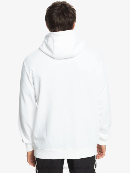 mężczyźni Quiksilver x Stranger Oficjalna bluza z kapturem z logo rzeczy 4DBV1807 biały