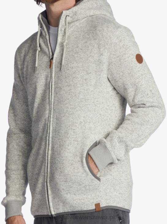 mężczyźni Quiksilver zapinana na zamek bluza firmy keller 4DBV1479 jasnoszary wrzos