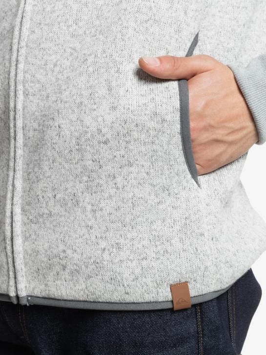 mężczyźni Quiksilver zapinana na zamek bluza firmy keller 4DBV1479 jasnoszary wrzos