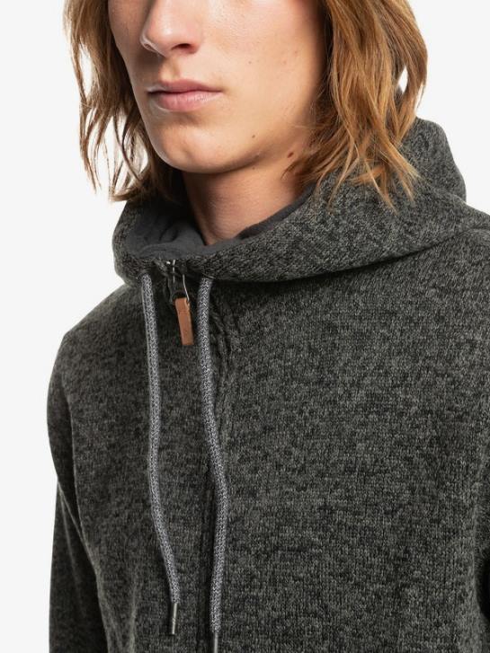 mężczyźni Quiksilver zapinana na zamek bluza firmy keller 4DBV1480 ciemnoszary wrzos