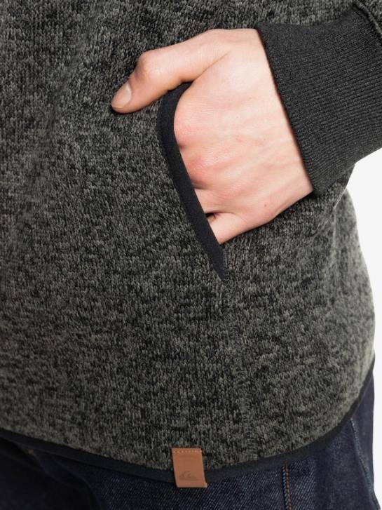 mężczyźni Quiksilver zapinana na zamek bluza firmy keller 4DBV1480 ciemnoszary wrzos