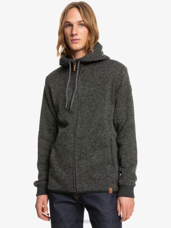mężczyźni Quiksilver zapinana na zamek bluza firmy keller 4DBV1480 ciemnoszary wrzos