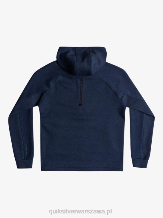 mężczyźni Quiksilver zejdź z rozpinanej bluzy z kapturem 4DBV1371 insygnia niebieski wrzos