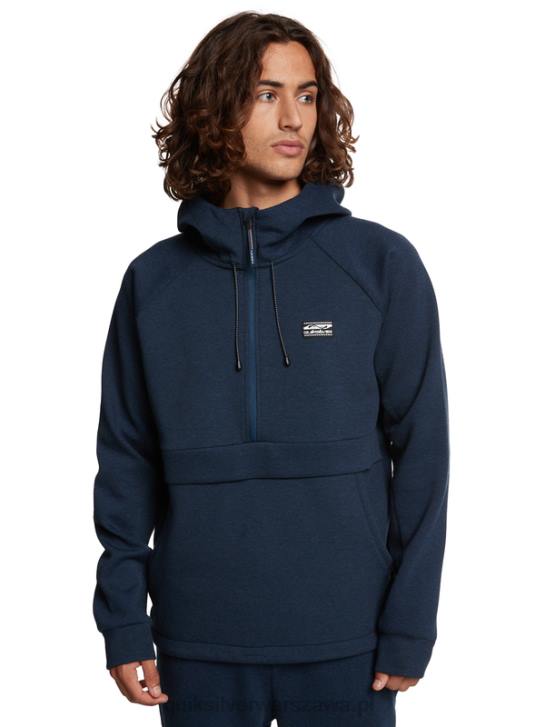 mężczyźni Quiksilver zejdź z rozpinanej bluzy z kapturem 4DBV1371 insygnia niebieski wrzos
