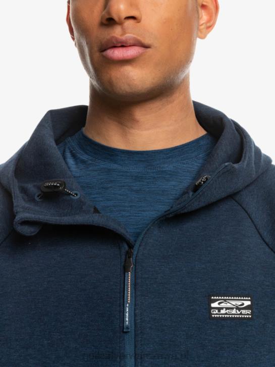 mężczyźni Quiksilver zejdź z rozpinanej bluzy z kapturem 4DBV1371 insygnia niebieski wrzos