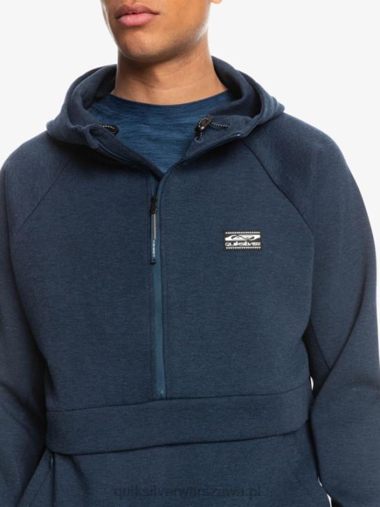 mężczyźni Quiksilver zejdź z rozpinanej bluzy z kapturem 4DBV1371 insygnia niebieski wrzos