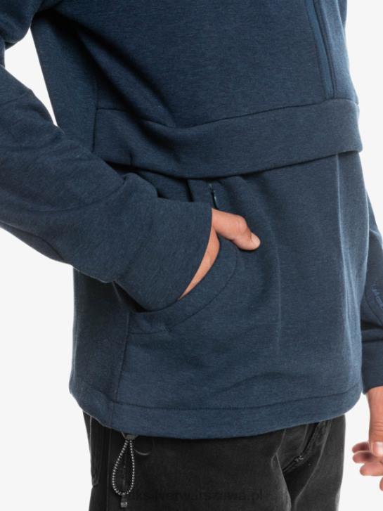 mężczyźni Quiksilver zejdź z rozpinanej bluzy z kapturem 4DBV1371 insygnia niebieski wrzos
