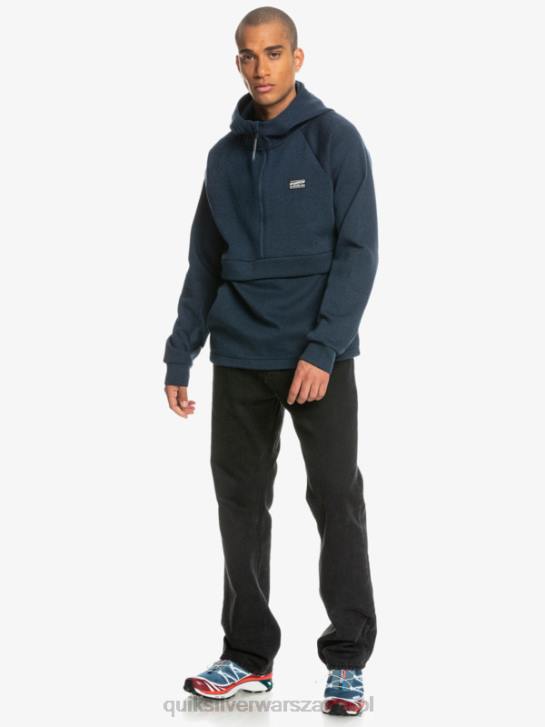 mężczyźni Quiksilver zejdź z rozpinanej bluzy z kapturem 4DBV1371 insygnia niebieski wrzos