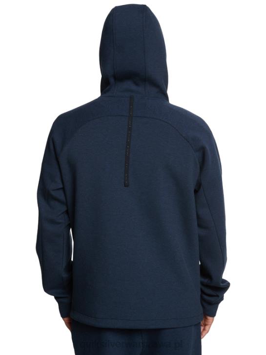 mężczyźni Quiksilver zejdź z rozpinanej bluzy z kapturem 4DBV1371 insygnia niebieski wrzos