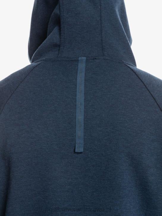 mężczyźni Quiksilver zejdź z rozpinanej bluzy z kapturem 4DBV1371 insygnia niebieski wrzos