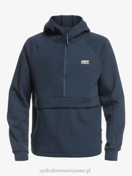 mężczyźni Quiksilver zejdź z rozpinanej bluzy z kapturem 4DBV1371 insygnia niebieski wrzos