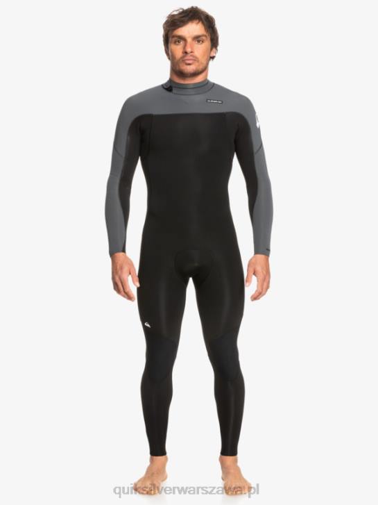 mężczyźni Quiksilver Kombinezon 3/2 do codziennych sesji z suwakiem z tyłu 4DBV926 czarny/brązowy