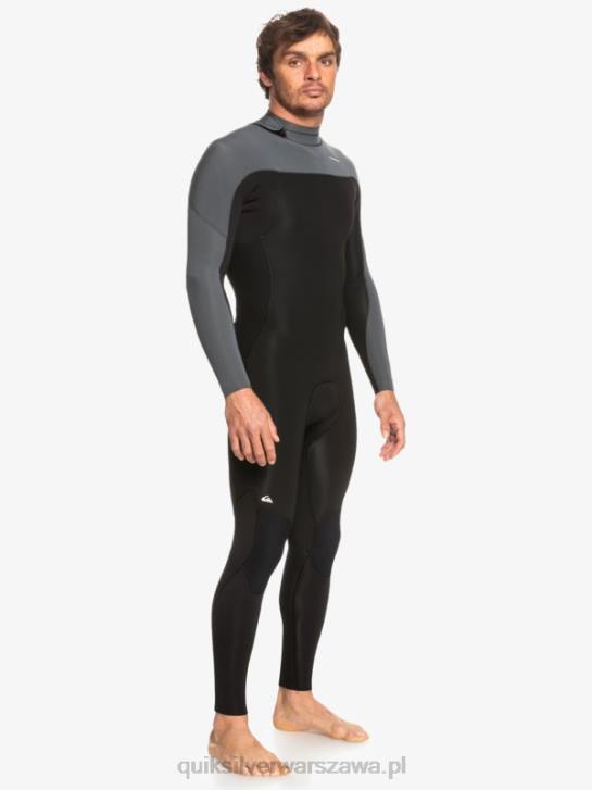 mężczyźni Quiksilver Kombinezon 3/2 do codziennych sesji z suwakiem z tyłu 4DBV926 czarny/brązowy
