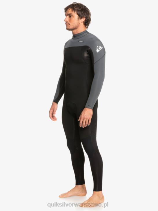 mężczyźni Quiksilver Kombinezon 3/2 do codziennych sesji z suwakiem z tyłu 4DBV926 czarny/brązowy