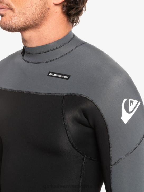 mężczyźni Quiksilver Kombinezon 3/2 do codziennych sesji z suwakiem z tyłu 4DBV926 czarny/brązowy
