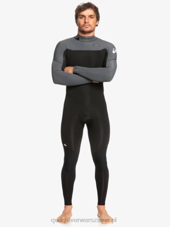 mężczyźni Quiksilver Kombinezon 3/2 do codziennych sesji z suwakiem z tyłu 4DBV926 czarny/brązowy