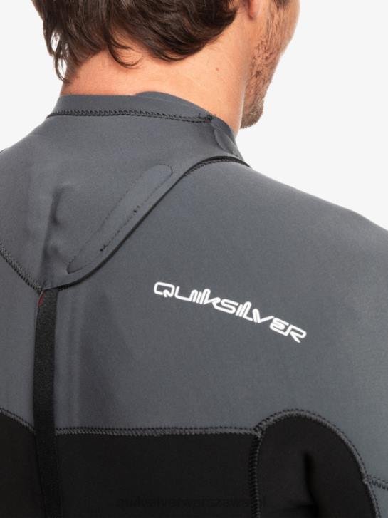 mężczyźni Quiksilver Kombinezon 3/2 do codziennych sesji z suwakiem z tyłu 4DBV926 czarny/brązowy