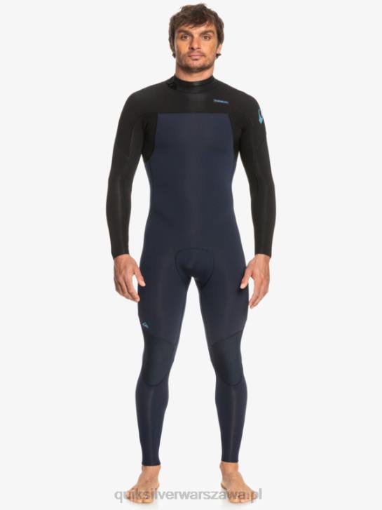 mężczyźni Quiksilver Kombinezon 3/2 do codziennych sesji z suwakiem z tyłu 4DBV927 ciemny granat/czarny