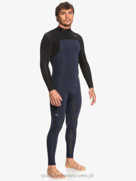 mężczyźni Quiksilver Kombinezon 3/2 do codziennych sesji z suwakiem z tyłu 4DBV927 ciemny granat/czarny