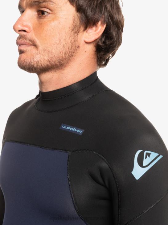 mężczyźni Quiksilver Kombinezon 3/2 do codziennych sesji z suwakiem z tyłu 4DBV927 ciemny granat/czarny
