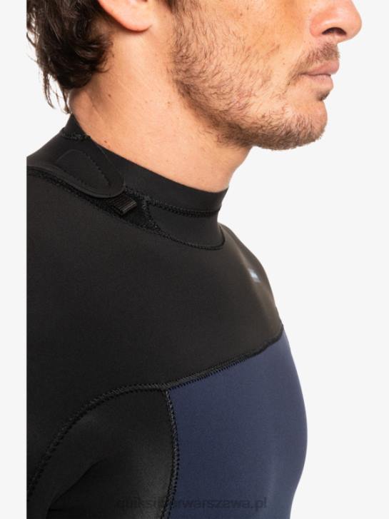 mężczyźni Quiksilver Kombinezon 3/2 do codziennych sesji z suwakiem z tyłu 4DBV927 ciemny granat/czarny
