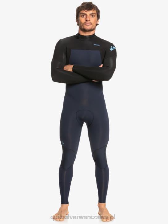 mężczyźni Quiksilver Kombinezon 3/2 do codziennych sesji z suwakiem z tyłu 4DBV927 ciemny granat/czarny