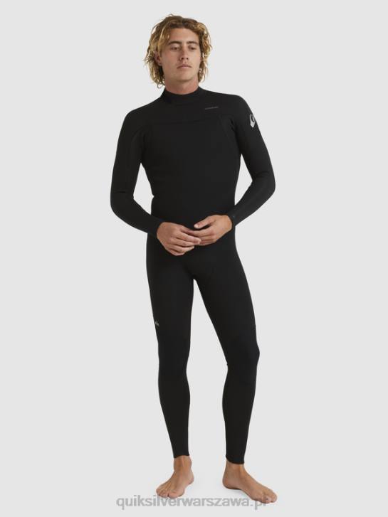 mężczyźni Quiksilver Kombinezon 3/2 do codziennych sesji z suwakiem z tyłu 4DBV928 czarny