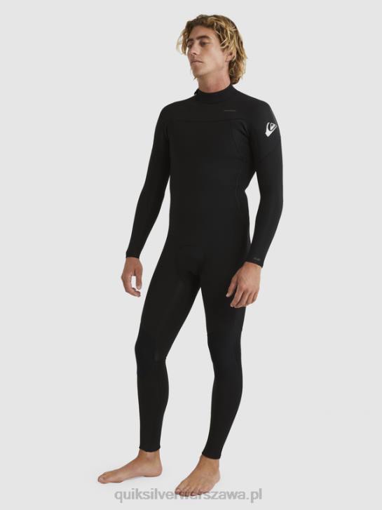 mężczyźni Quiksilver Kombinezon 3/2 do codziennych sesji z suwakiem z tyłu 4DBV928 czarny