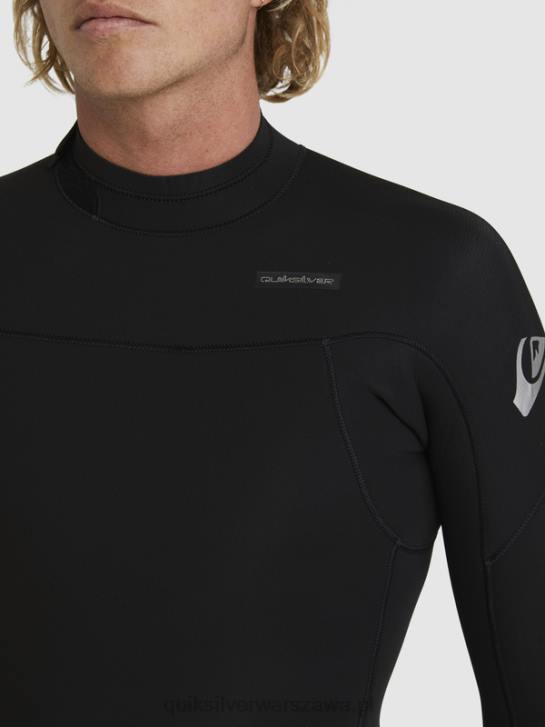 mężczyźni Quiksilver Kombinezon 3/2 do codziennych sesji z suwakiem z tyłu 4DBV928 czarny