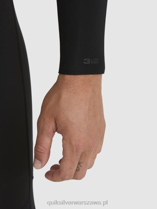 mężczyźni Quiksilver Kombinezon 3/2 do codziennych sesji z suwakiem z tyłu 4DBV928 czarny
