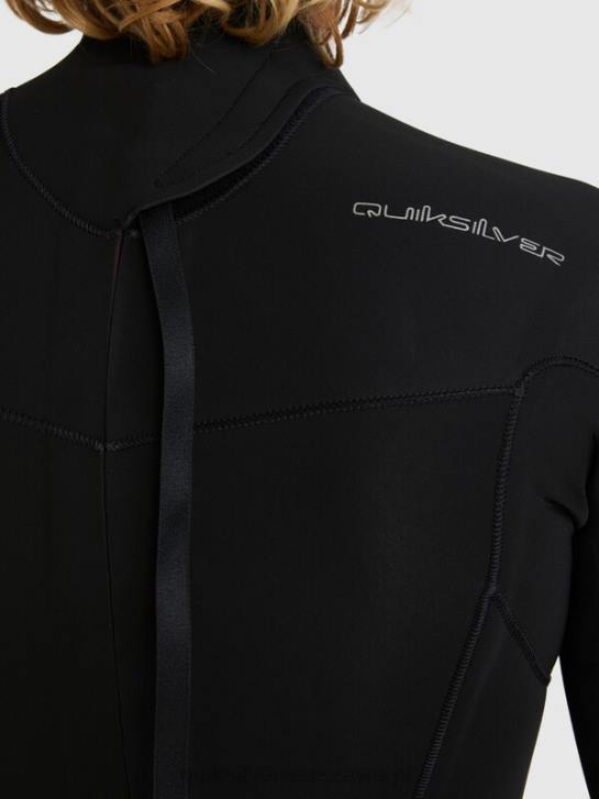 mężczyźni Quiksilver Kombinezon 3/2 do codziennych sesji z suwakiem z tyłu 4DBV928 czarny