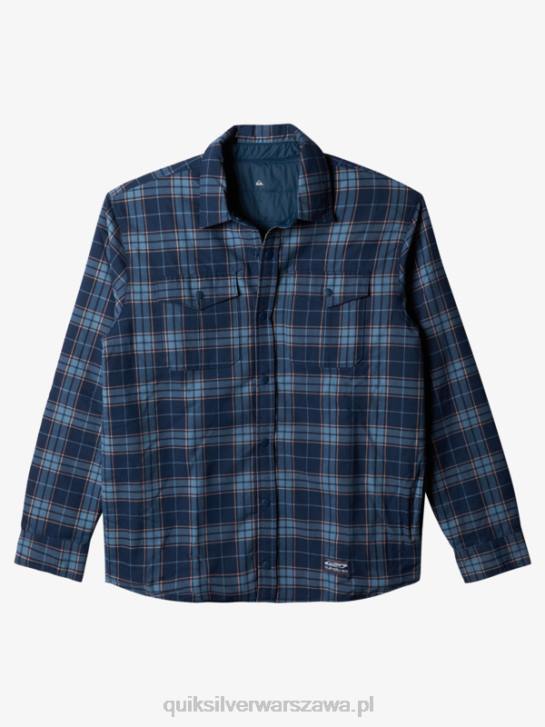 mężczyźni Quiksilver Dwustronna koszula flanelowa z izolacją Free Climb 4DBV1702 niebieska insygnia swobodnej wspinaczki
