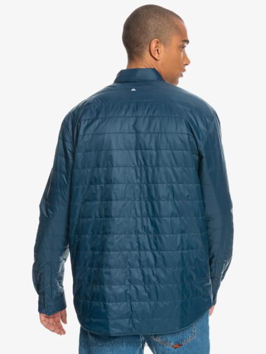 mężczyźni Quiksilver Dwustronna koszula flanelowa z izolacją Free Climb 4DBV1702 niebieska insygnia swobodnej wspinaczki
