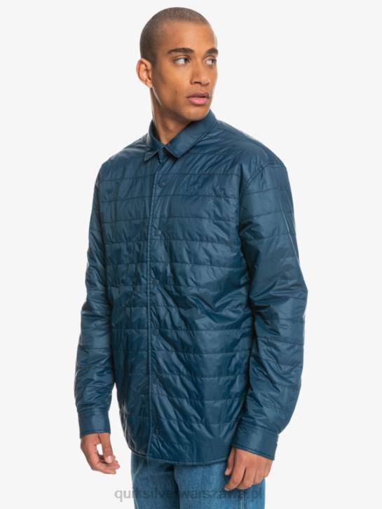 mężczyźni Quiksilver Dwustronna koszula flanelowa z izolacją Free Climb 4DBV1702 niebieska insygnia swobodnej wspinaczki