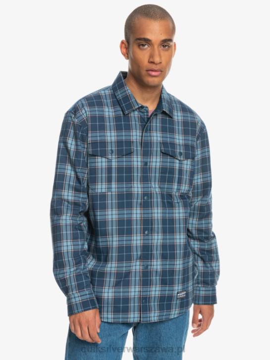 mężczyźni Quiksilver Dwustronna koszula flanelowa z izolacją Free Climb 4DBV1702 niebieska insygnia swobodnej wspinaczki
