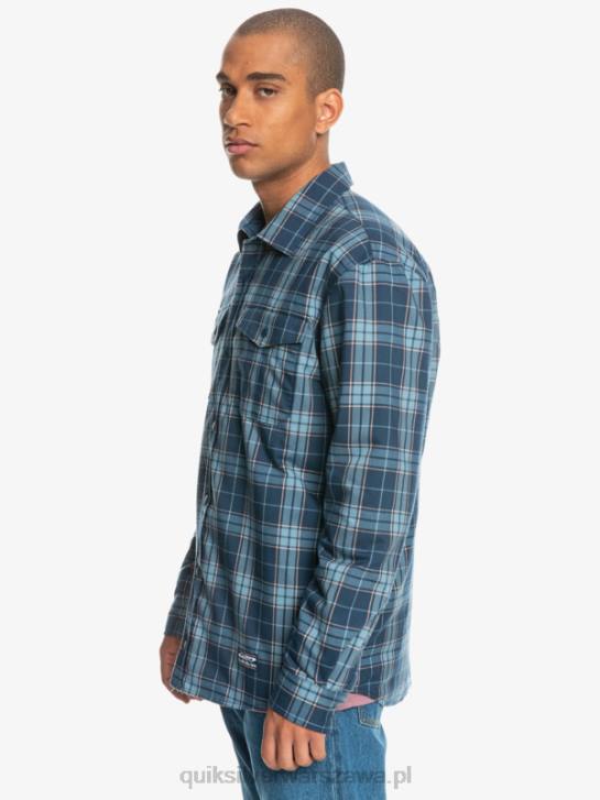 mężczyźni Quiksilver Dwustronna koszula flanelowa z izolacją Free Climb 4DBV1702 niebieska insygnia swobodnej wspinaczki