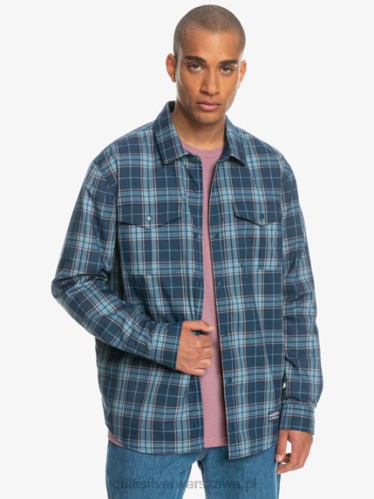mężczyźni Quiksilver Dwustronna koszula flanelowa z izolacją Free Climb 4DBV1702 niebieska insygnia swobodnej wspinaczki