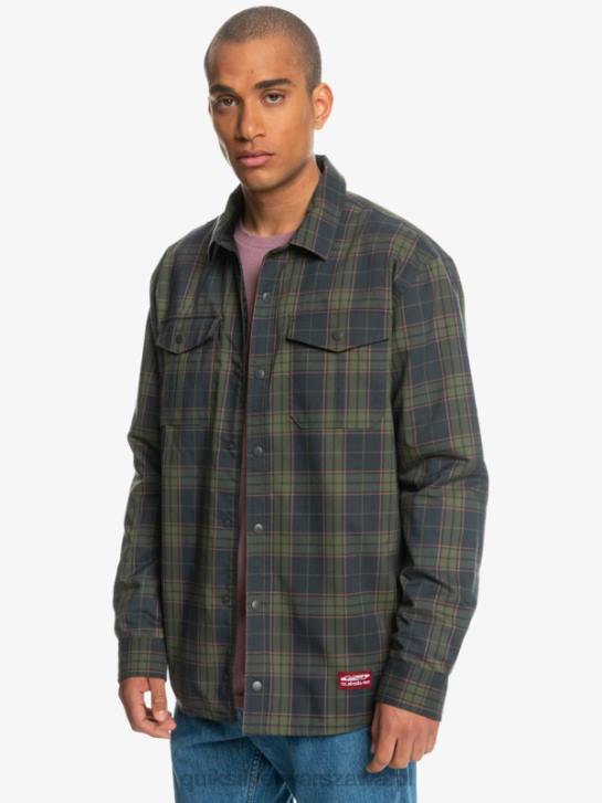 mężczyźni Quiksilver Dwustronna koszula flanelowa z izolacją Free Climb 4DBV1703 swobodna wspinaczka fantomowa
