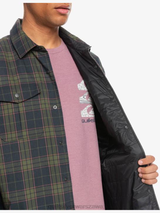 mężczyźni Quiksilver Dwustronna koszula flanelowa z izolacją Free Climb 4DBV1703 swobodna wspinaczka fantomowa