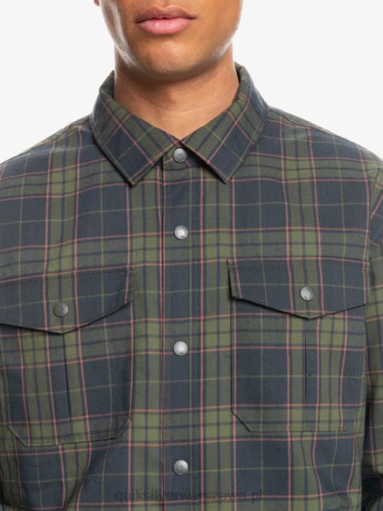 mężczyźni Quiksilver Dwustronna koszula flanelowa z izolacją Free Climb 4DBV1703 swobodna wspinaczka fantomowa