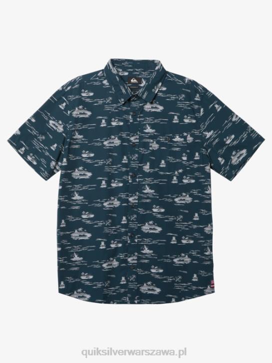 mężczyźni Quiksilver Hawaii Lost at Sea Koszulka z krótkim rękawem 4DBV1726 marynarka o północy